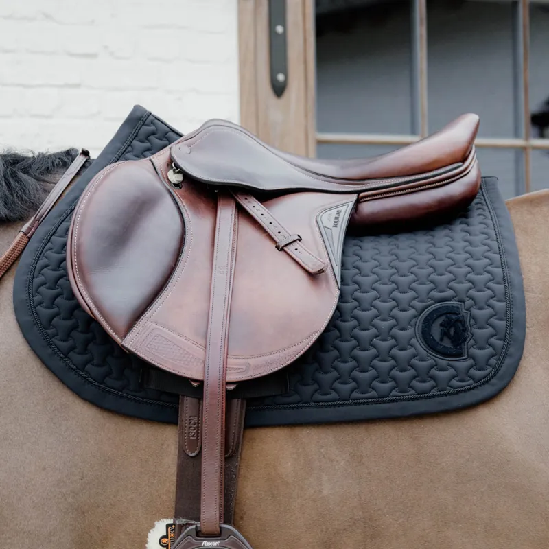 Kentucky 3D Logo Plaited Jumping Saddlecloth - Black