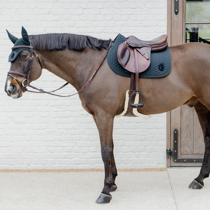 Kentucky 3D Logo Plaited Jumping Saddlecloth - Pine Green-4