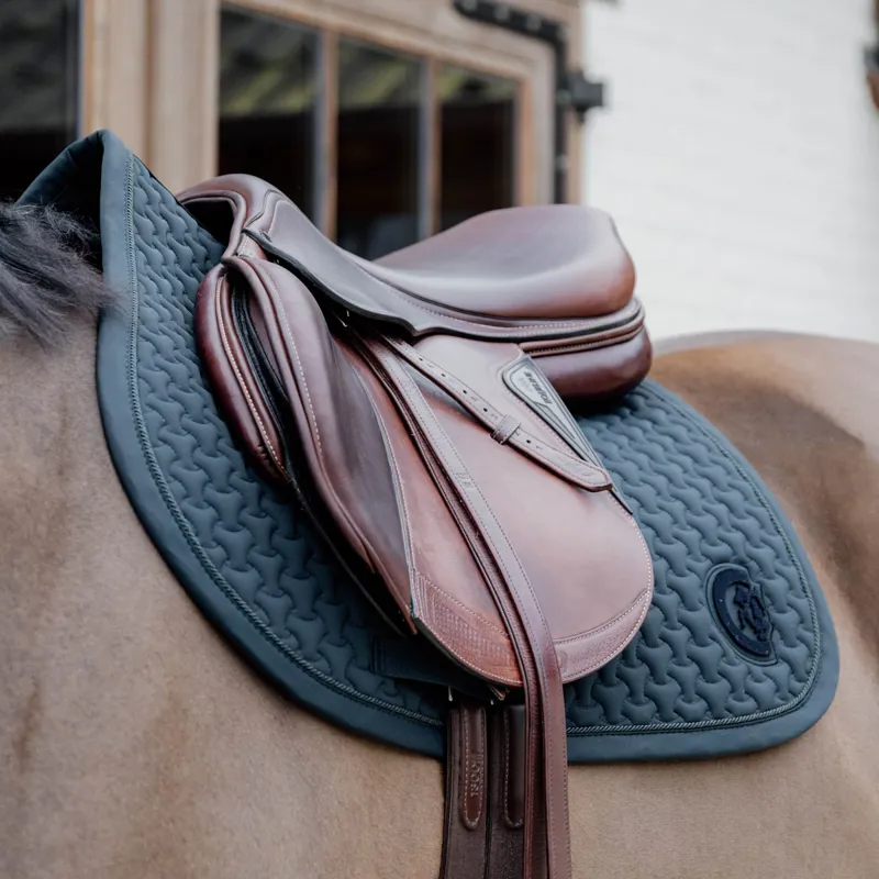 Kentucky 3D Logo Plaited Jumping Saddlecloth - Pine Green-3