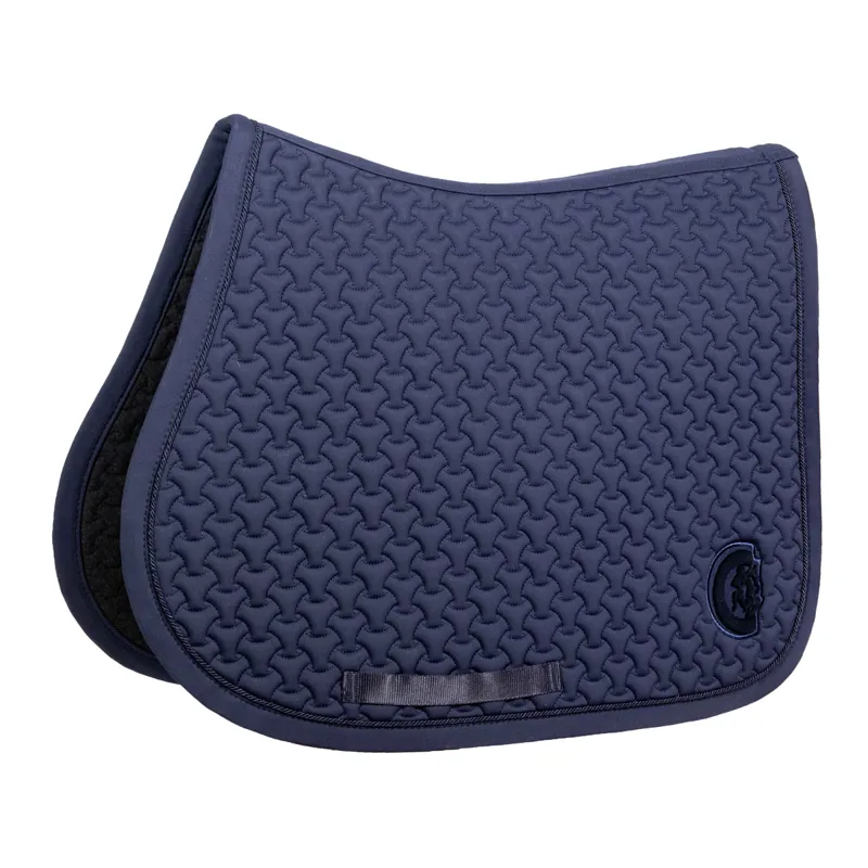 Kentucky 3D Logo Plaited Jumping Saddlecloth - Navy-4