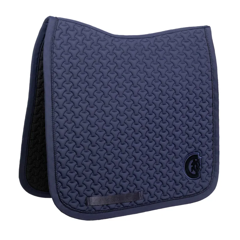 Kentucky 3D Logo Plaited Dressage Saddlecloth - Navy-3