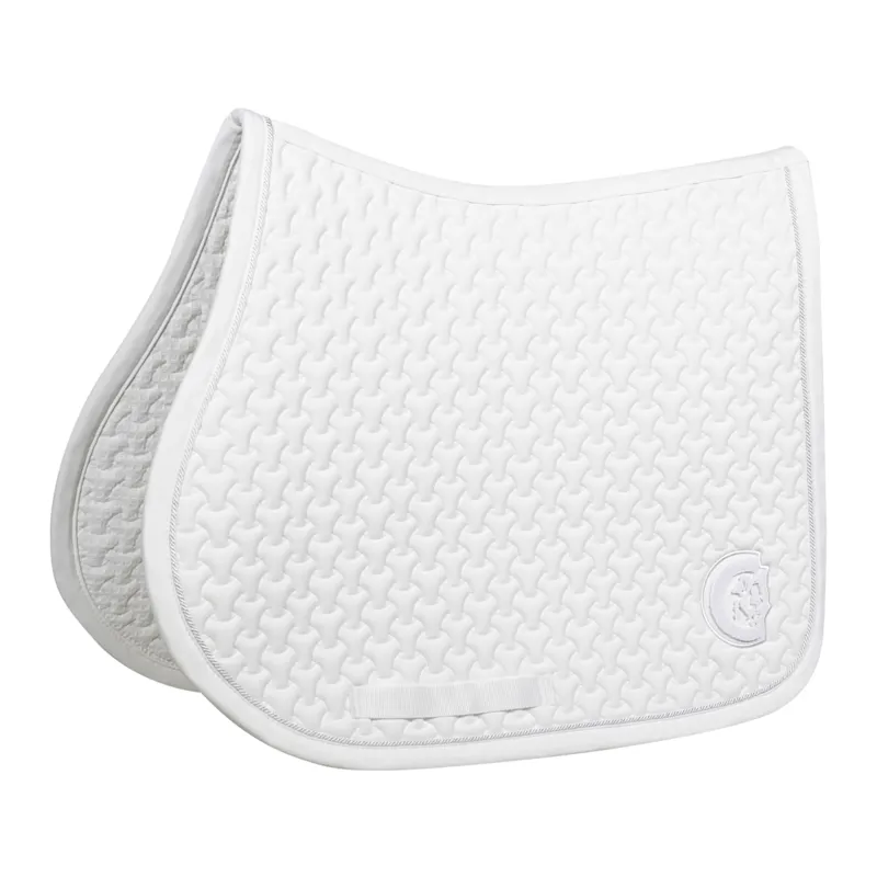 Kentucky 3D Logo Plaited Jumping Saddlecloth - White-3