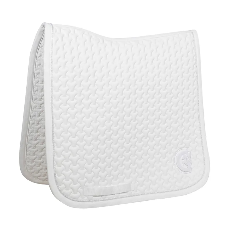 Kentucky 3D Logo Plaited Dressage Saddlecloth - White-5