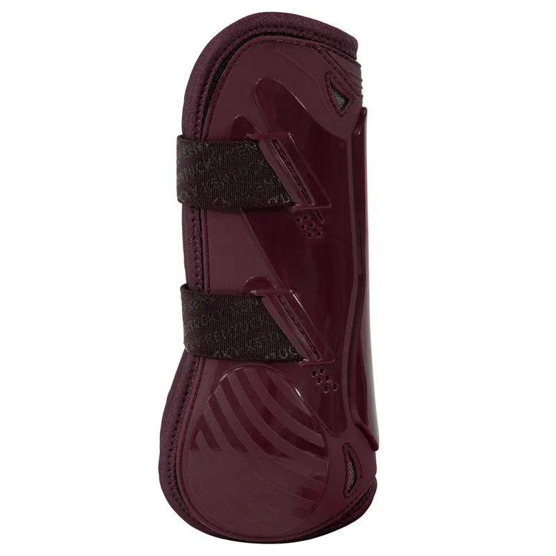 Kentucky Bamboo Shield Tendon Boots with Elastic Straps - Bordeaux-4