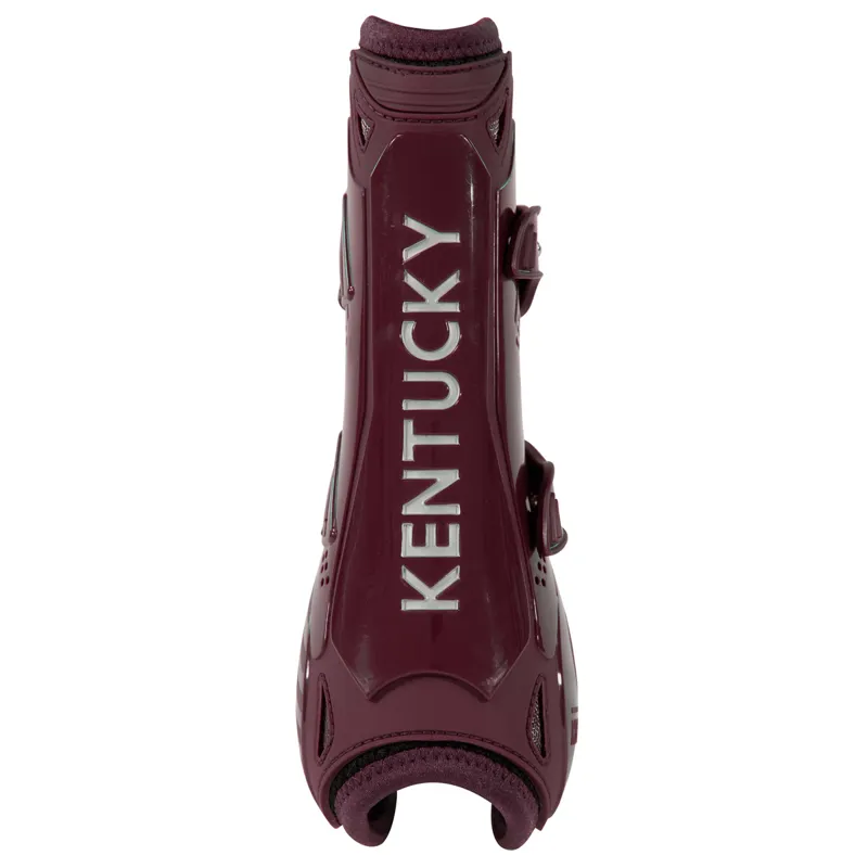 Kentucky Bamboo Shield Tendon Boots with Elastic Straps - Bordeaux-5