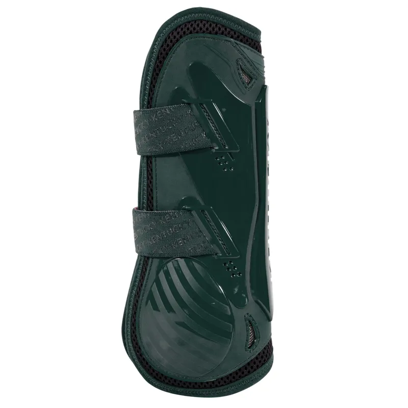 Kentucky Bamboo Shield Tendon Boots with Elastic Straps - Dark Green-4