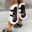 Kentucky Bamboo Shield Vegan Sheepskin Tendon Boots - Bordeaux