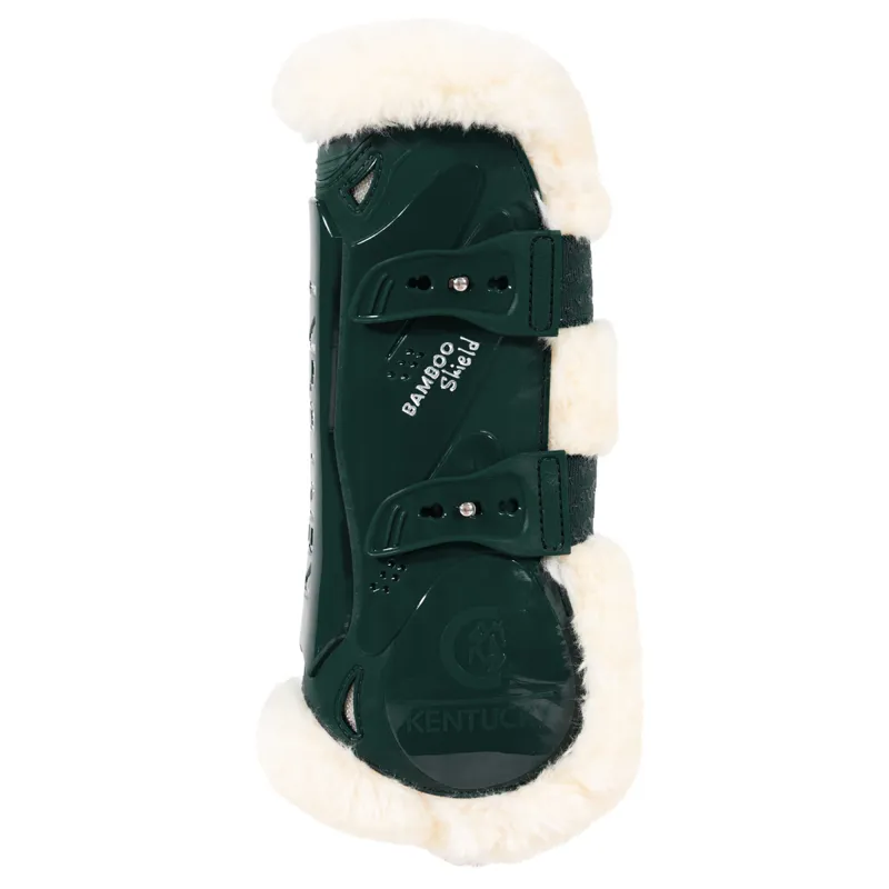 Kentucky Bamboo Shield Vegan Sheepskin Tendon Boots - Dark Green-1