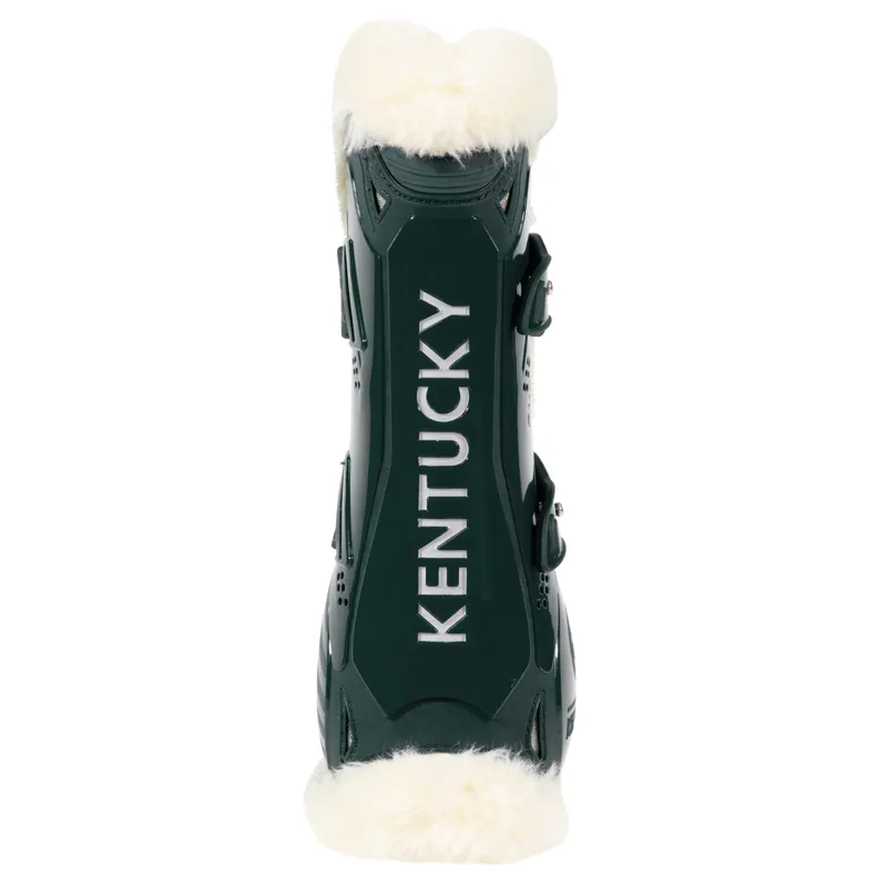 Kentucky Bamboo Shield Vegan Sheepskin Tendon Boots - Dark Green-3