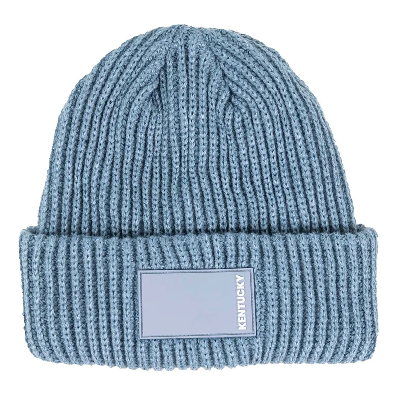 Kentucky Rubber Logo Beanie Hat - Light Blue-2