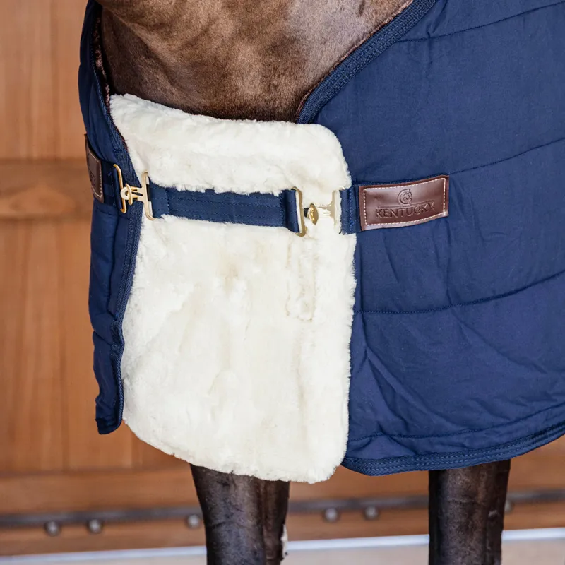 Kentucky Single Buckle Faux Fur Chest Expander - Natural-1