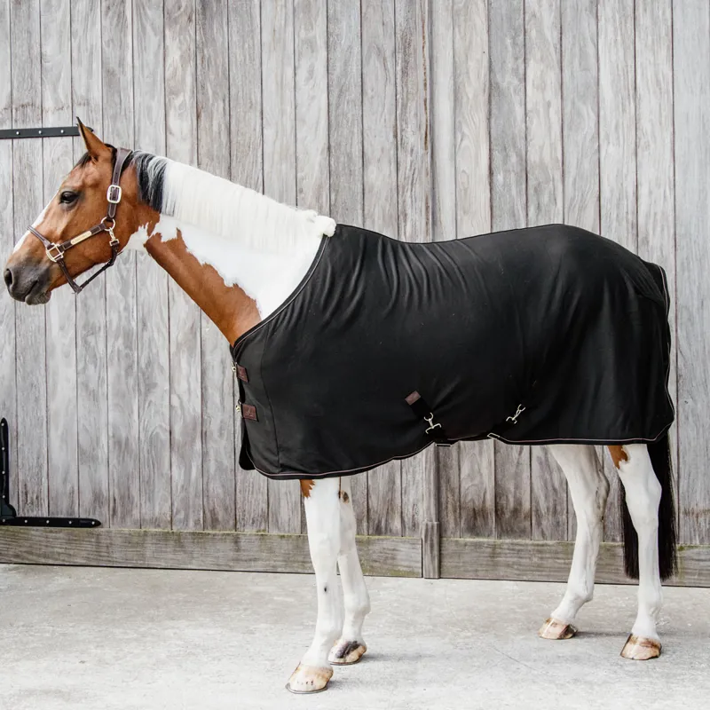 Kentucky Cooler Fleece Standard Neck Rug - Black-7