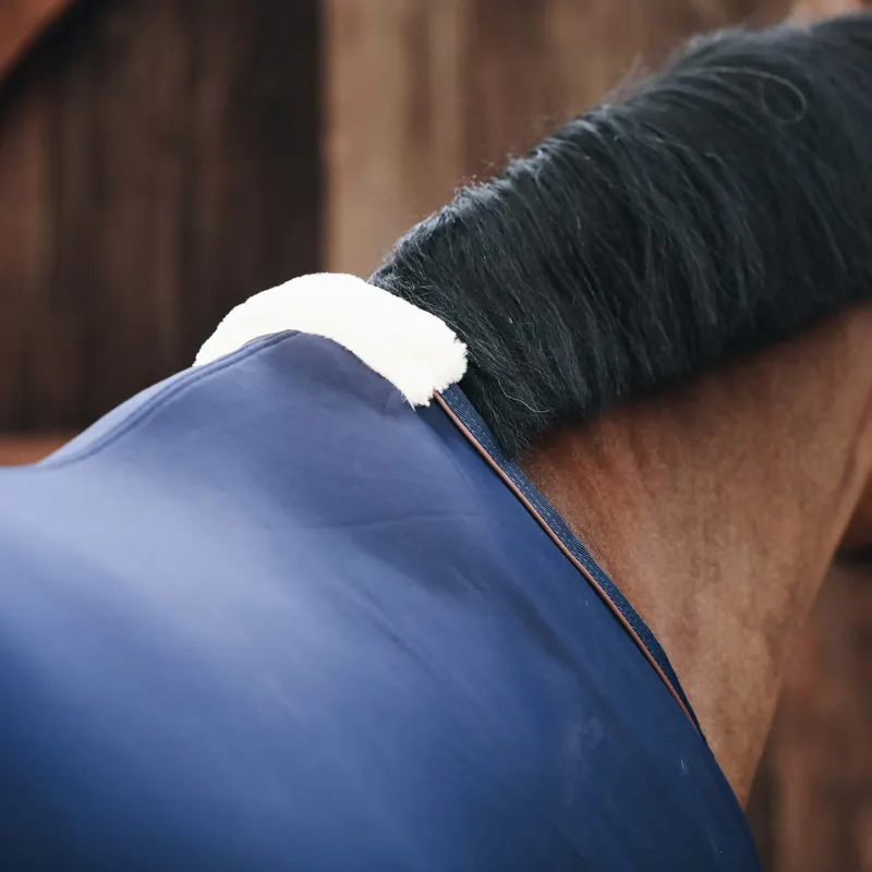 Kentucky Cooler Fleece Standard Neck Rug - Navy-2