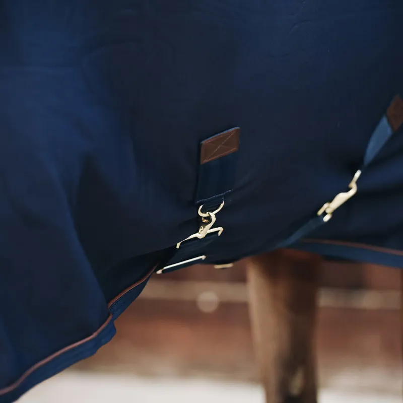 Kentucky Cooler Fleece Standard Neck Rug - Navy-3