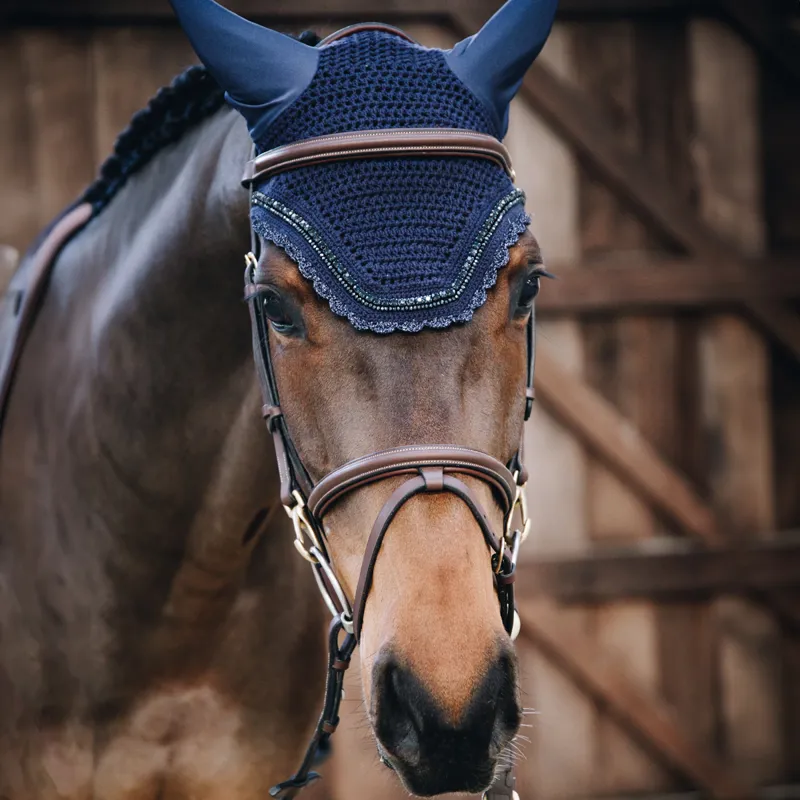 Kentucky Wellington Stone/Pearl Fly Veil - Navy