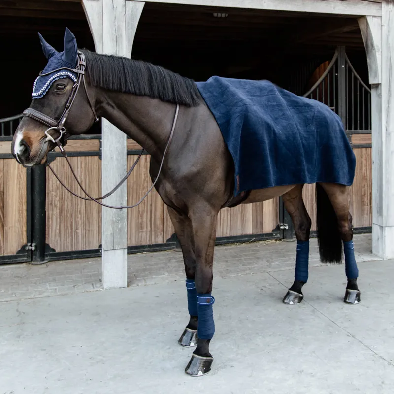 Kentucky Heavy Fleece Square Cooler Rug - Navy-2
