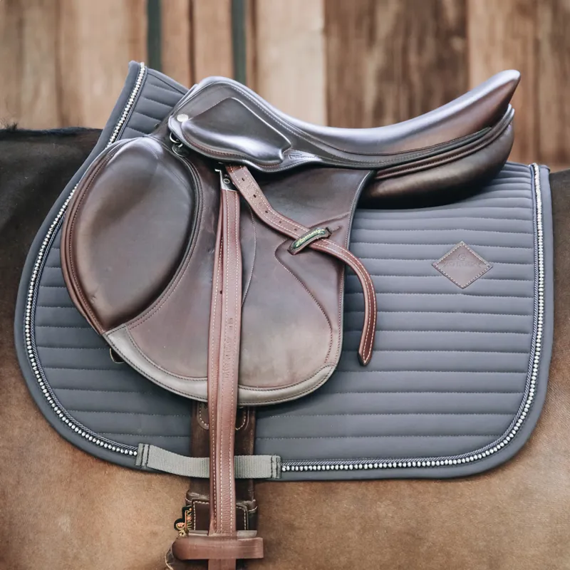 Kentucky Pearls Jumping Saddlecloth - Grey-1