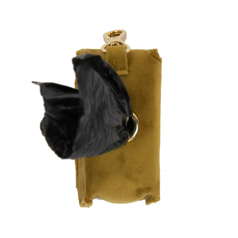 Kentucky Velvet Dog Square Poop Bag Holder - Mustard-2