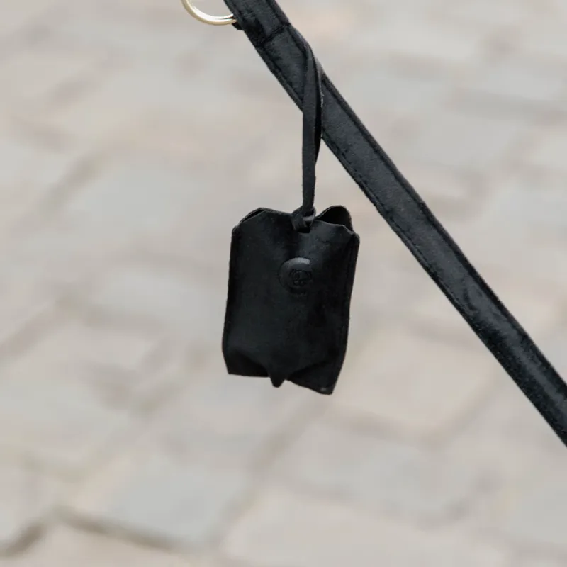 Kentucky Velvet Dog Pocket Poop Bag Holder - Black