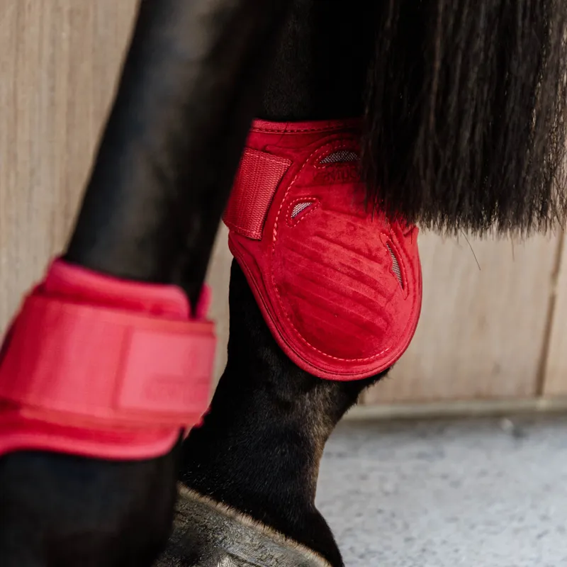 Kentucky Velvet Young Horse Fetlock Boots - Red-2