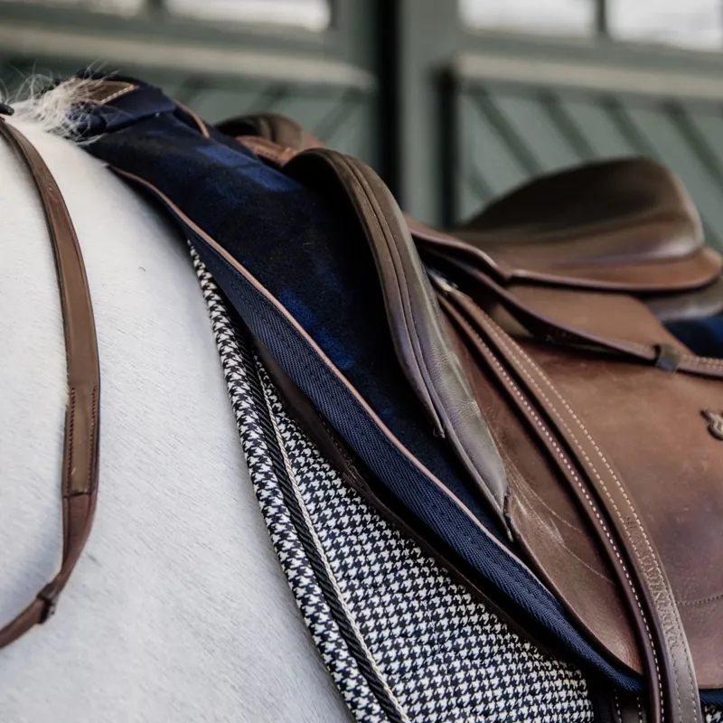 Kentucky Heavy Fleece Riding Rug Exercise Sheet - Check Print-3