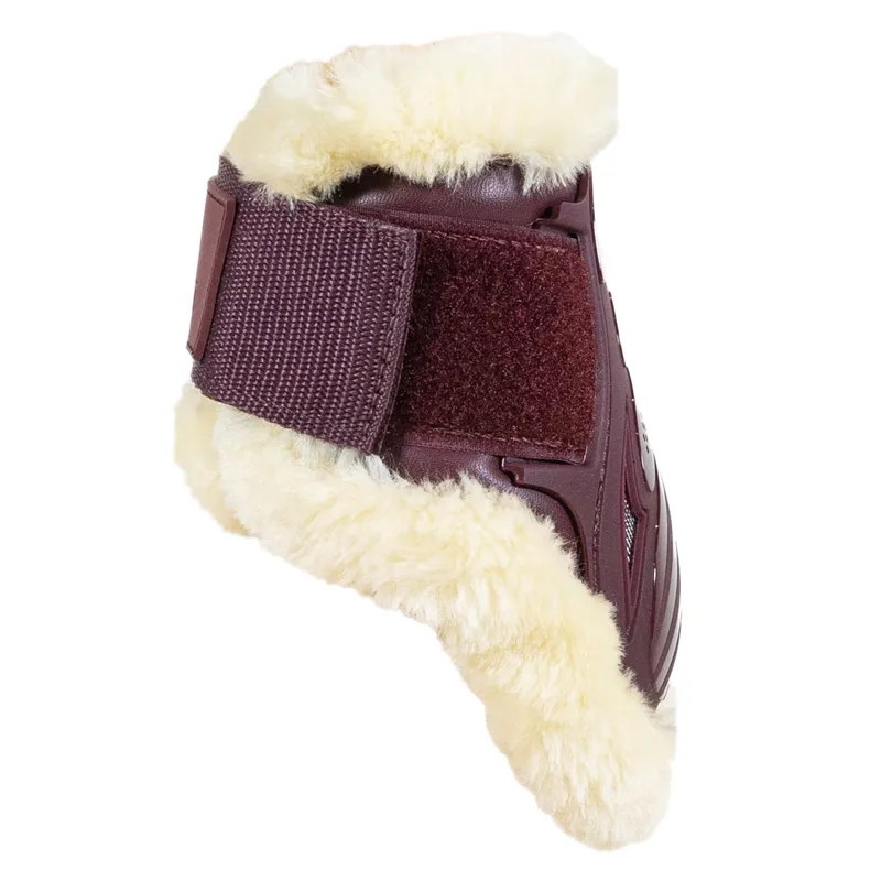 Kentucky Young Horse Vegan Sheepskin Fetlock Boots - Bordeaux-4
