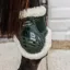 Kentucky Young Horse Vegan Sheepskin Fetlock Boots - Dark Green