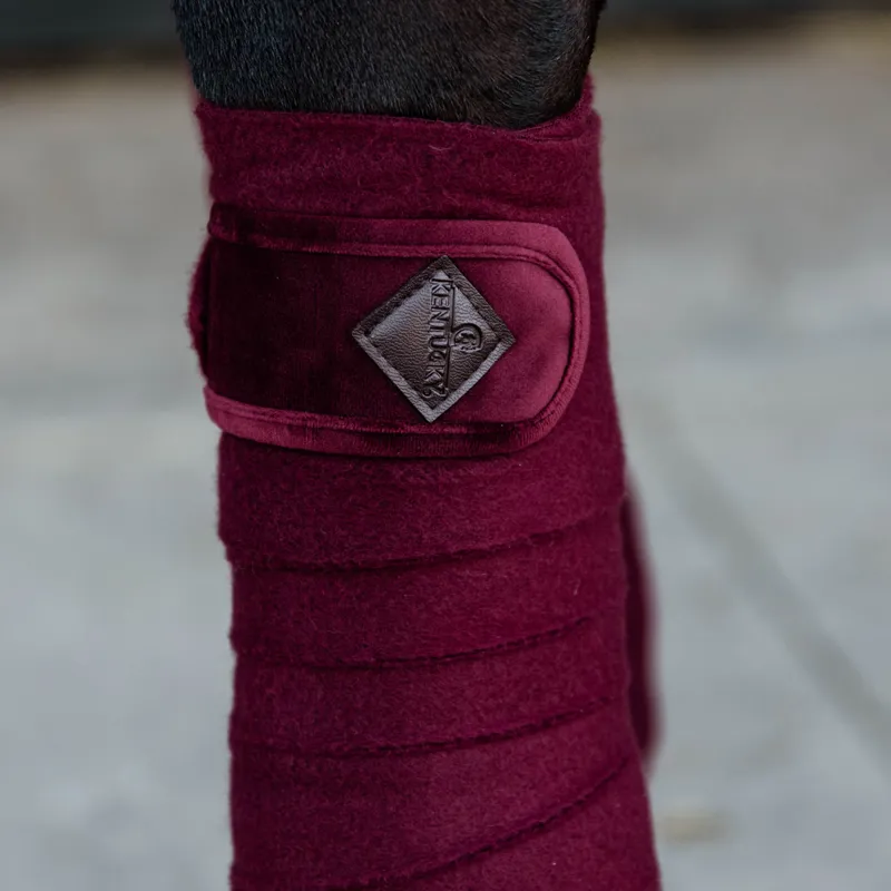 Kentucky Velvet Polar Fleece Bandages - Bordeaux-3