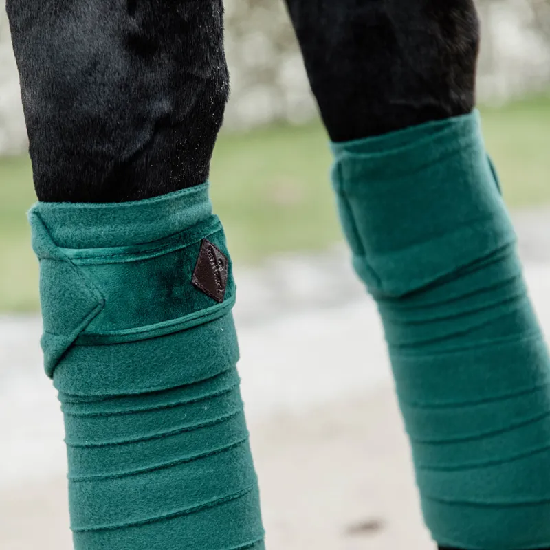 Kentucky Velvet Polar Fleece Bandages - Dark Green-2