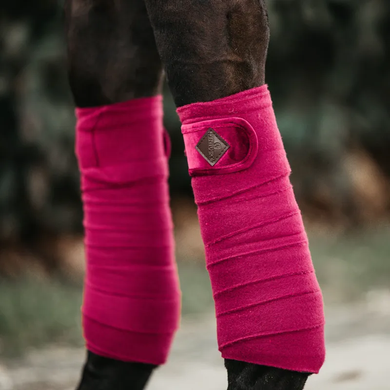 Kentucky Velvet Polar Fleece Bandages - Fuchsia-1