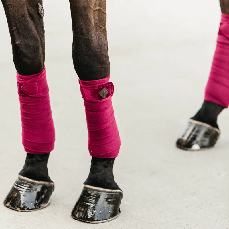 Kentucky Velvet Polar Fleece Bandages - Fuchsia-3