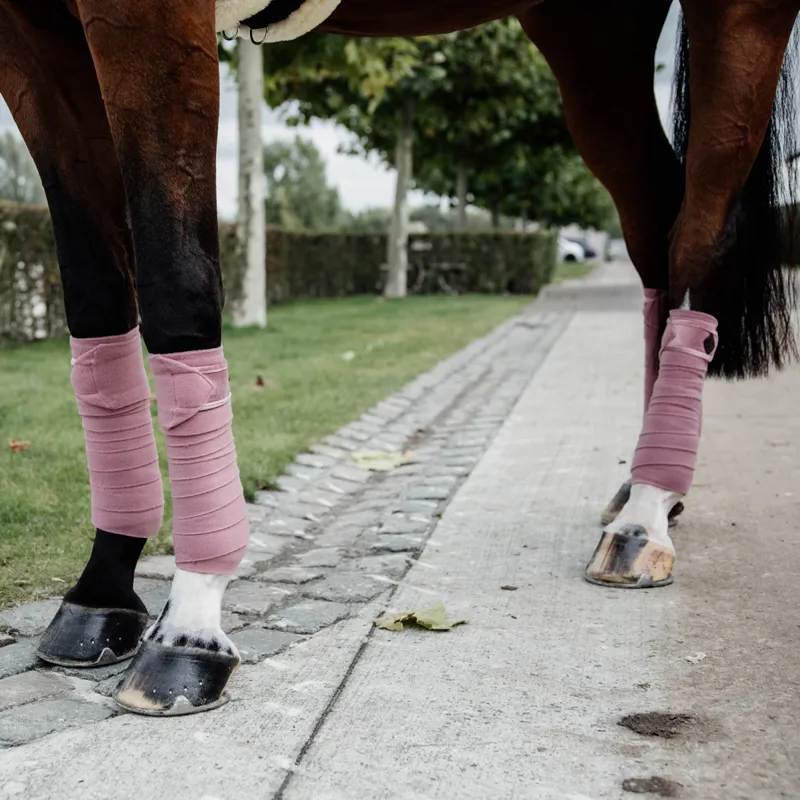 Kentucky Velvet Polar Fleece Bandages - Old Rose-2