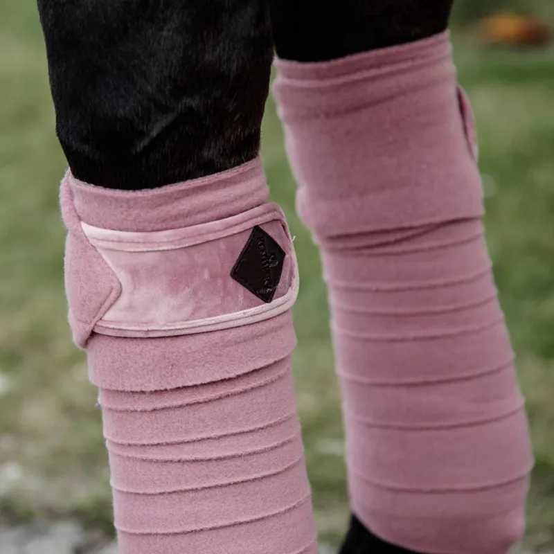 Kentucky Velvet Polar Fleece Bandages - Old Rose-3