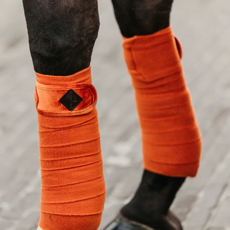 Kentucky Velvet Polar Fleece Bandages - Orange-1