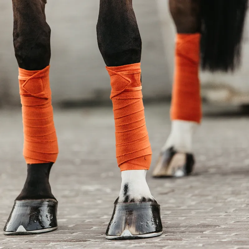 Kentucky Velvet Polar Fleece Bandages - Orange-2