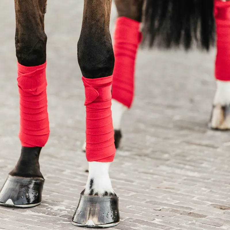 Kentucky Velvet Polar Fleece Bandages - Red-2