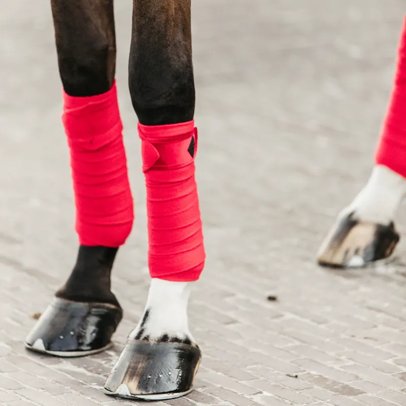 Kentucky Velvet Polar Fleece Bandages - Red