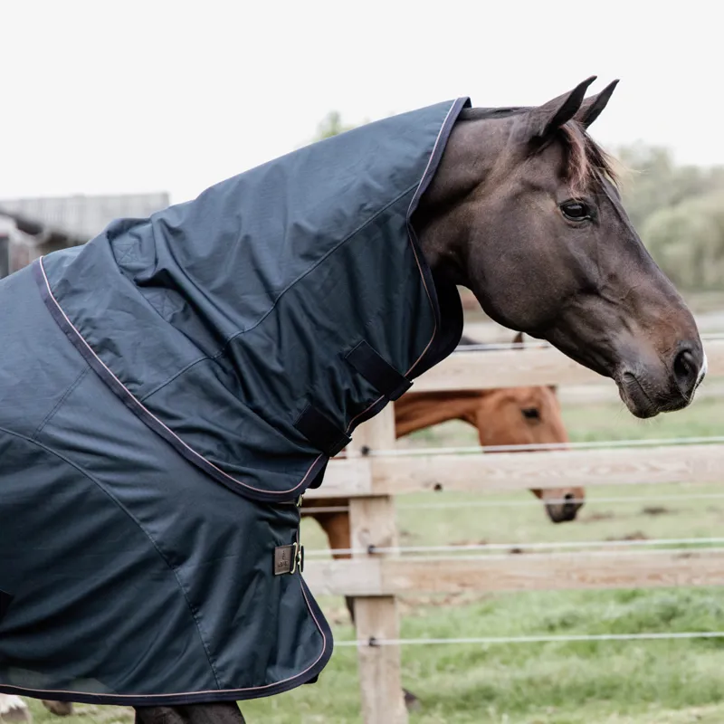 Kentucky Classic Waterproof Combo Neck Fly Rug - Navy-1