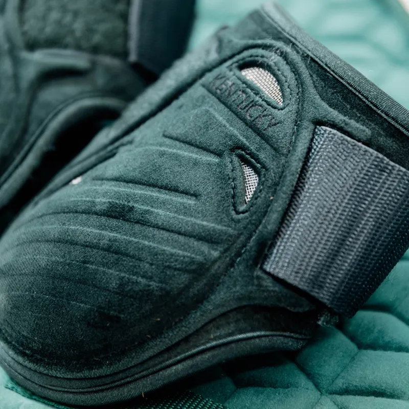 Kentucky Velvet Young Horse Fetlock Boots - Dark Green-1