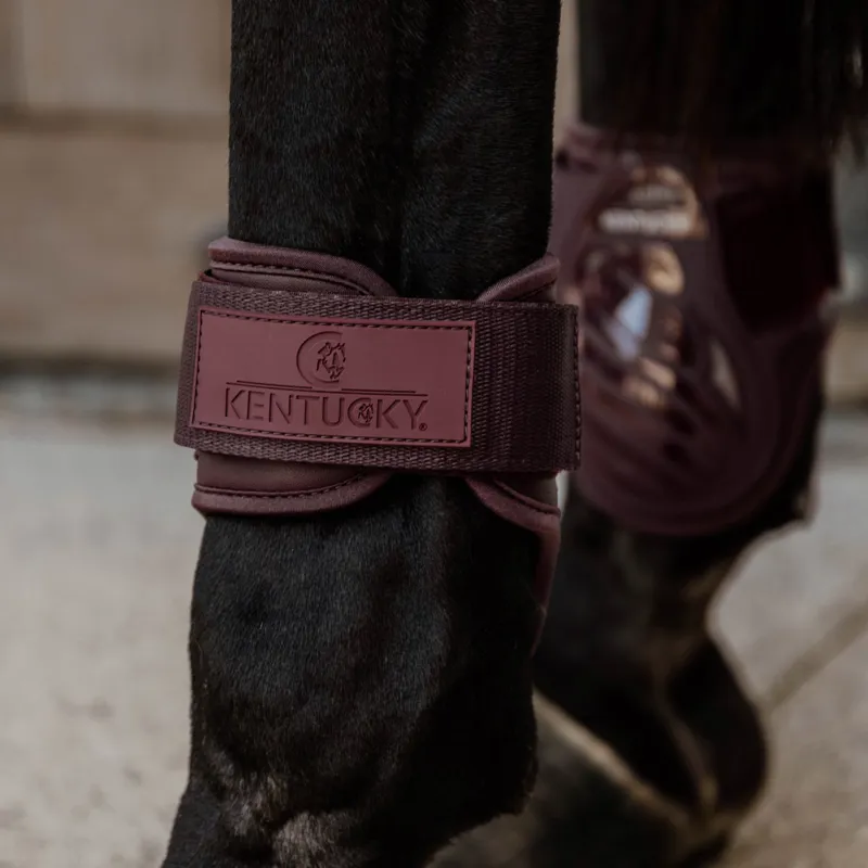 Kentucky Young Horse Vented Fetlock Boots - Bordeaux-1