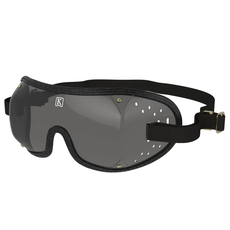 Kroops Triple-Slot Tinted Racing Goggles - Black-1