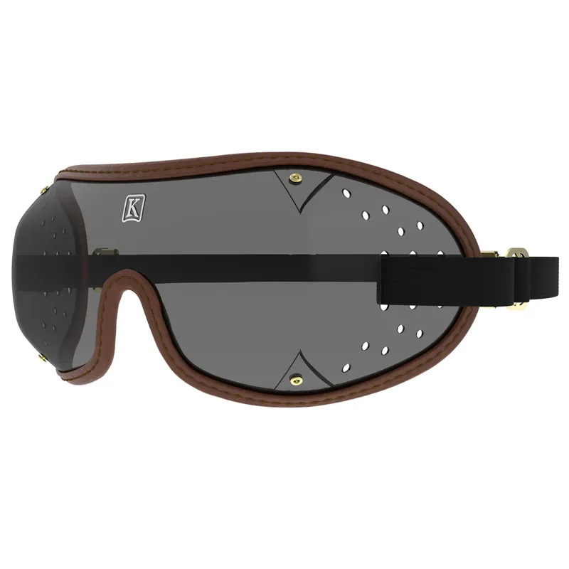 Kroops Triple-Slot Tinted Racing Goggles - Brown