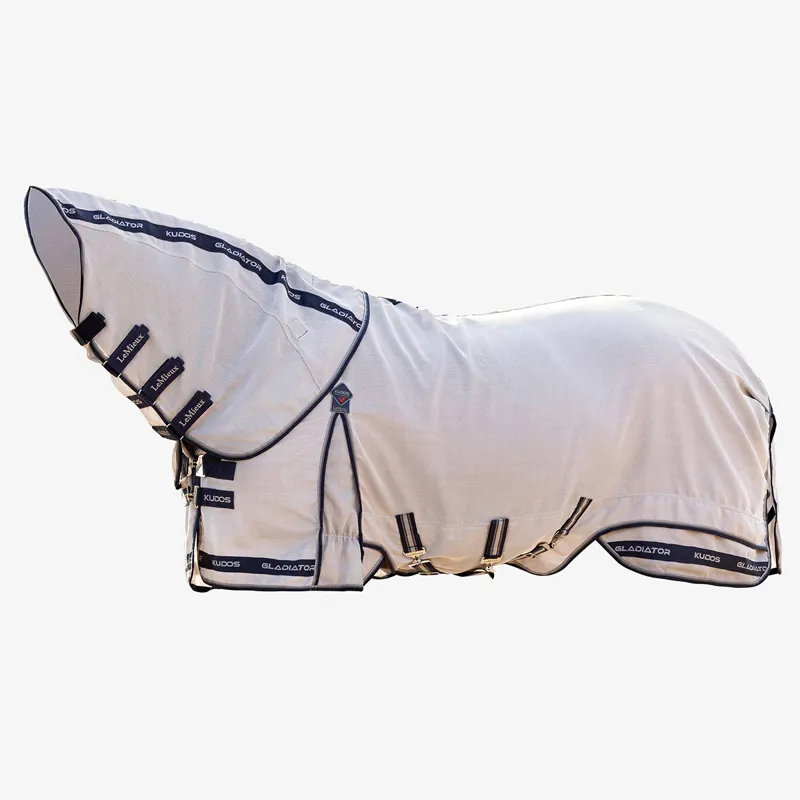 LeMieux Kudos Gladiator Detachable Neck Fly Rug - Grey-8