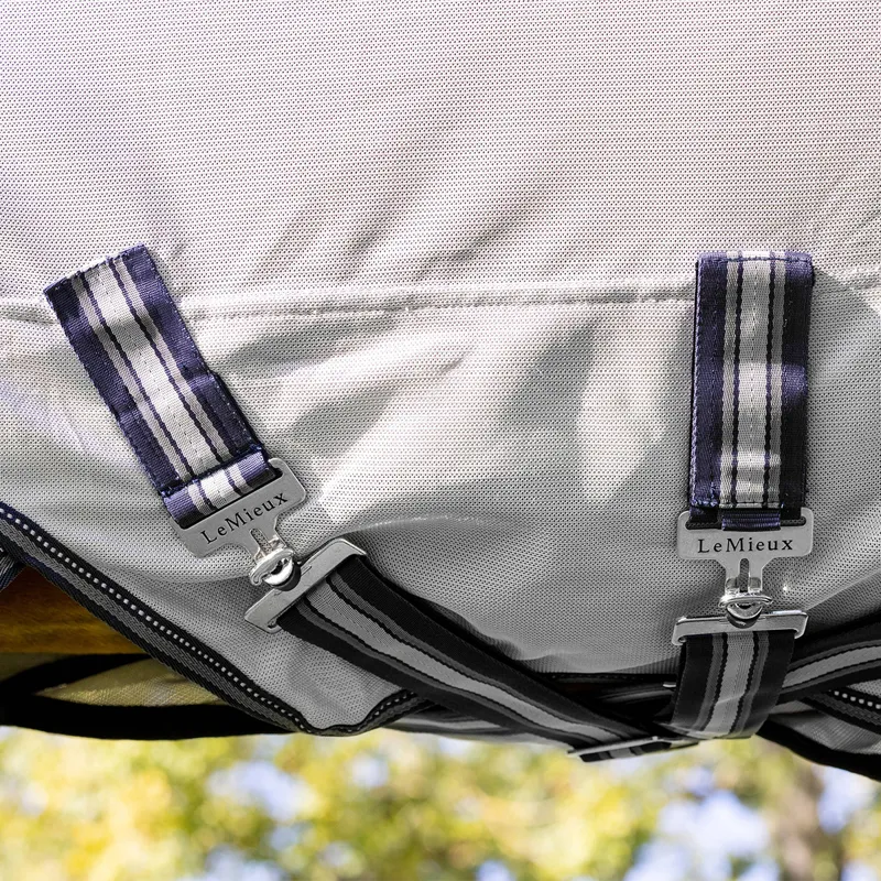 LeMieux Kudos Gladiator Detachable Neck Fly Rug - Grey-4