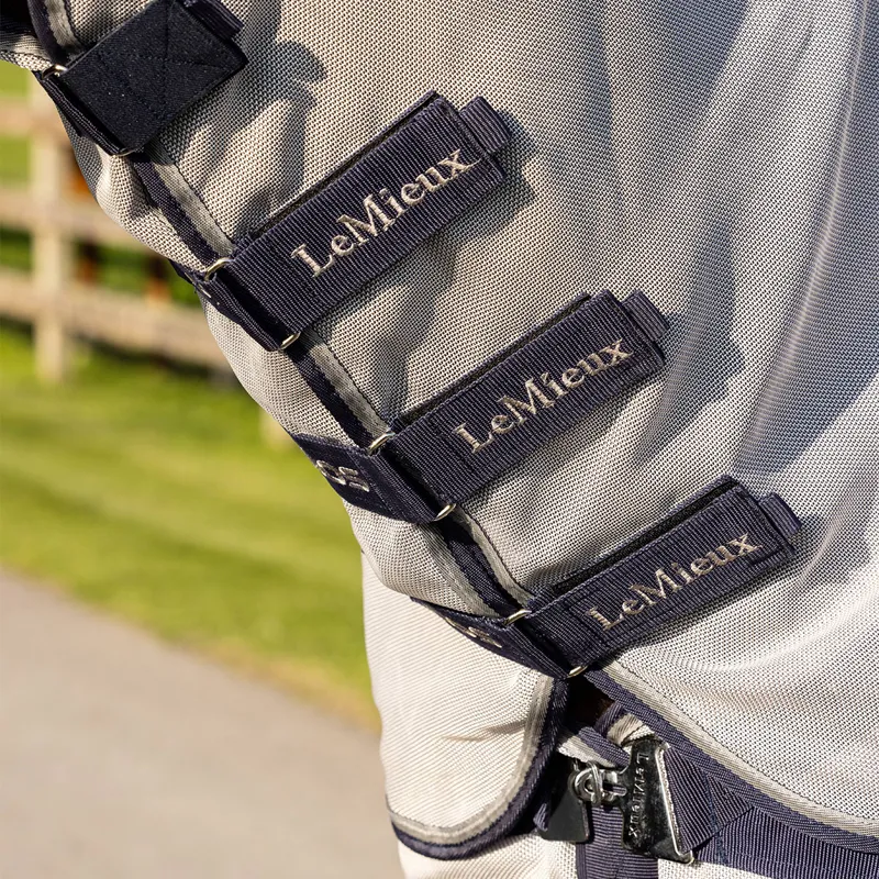 LeMieux Kudos Gladiator Detachable Neck Fly Rug - Grey-5