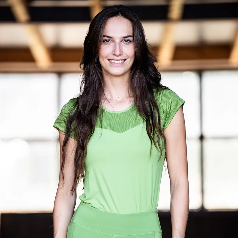 Mountain Horse Ladies Lace T-Shirt - Green-1