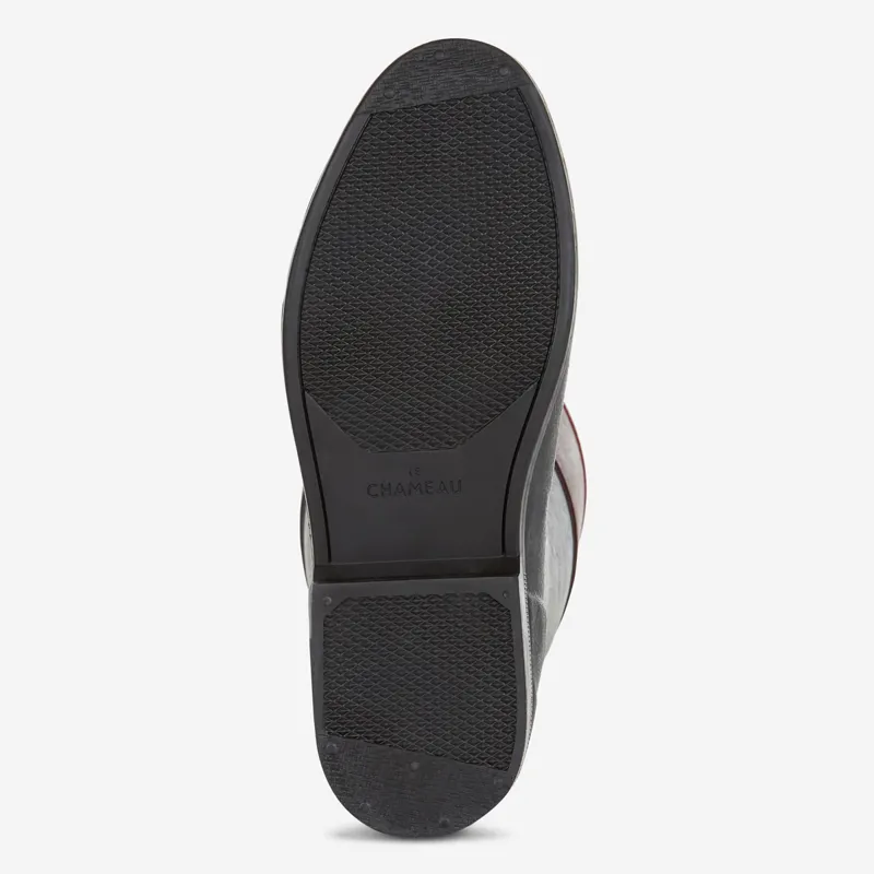 Le Chameau Andalou Ladies Wellington Boots - Black/Maroon-3