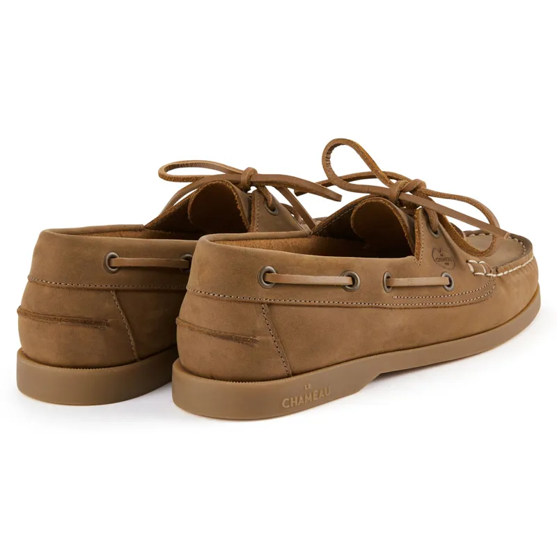 Le Chameau Galion Ladies Leather Deck Shoes - Walnut-1