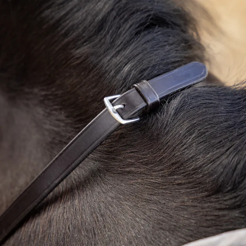 LeMieux Leather Laced Reins - Brown/Silver-2