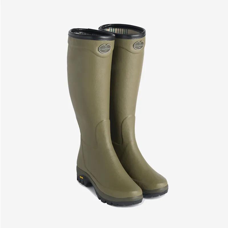 Le Chameau Country Vibram Mens Wellingtons Green